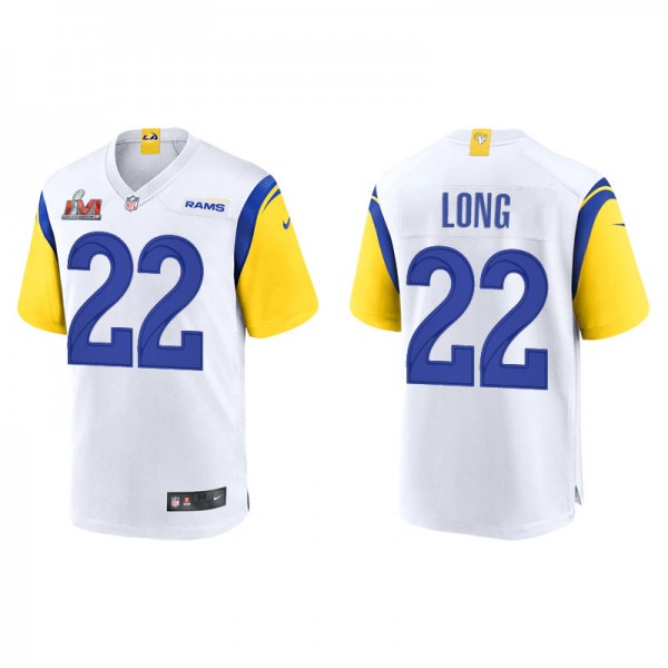 Men's Los Angeles Rams David Long White Super Bowl...