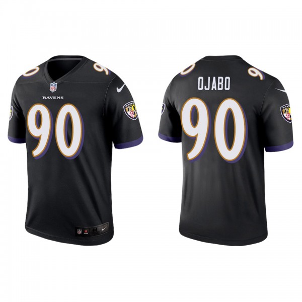 Men's Baltimore Ravens David Ojabo Black Legend Je...
