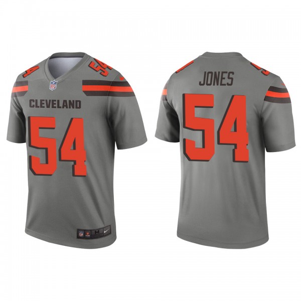 Men's Cleveland Browns Deion Jones Gray Inverted L...