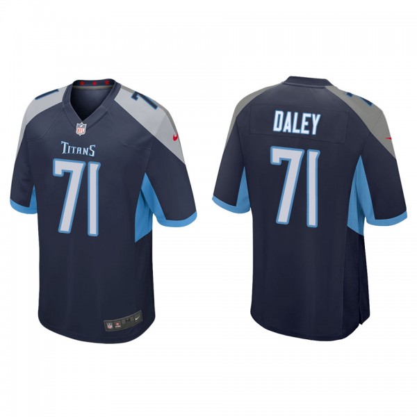 Men's Tennessee Titans Dennis Daley Navy Game Jers...