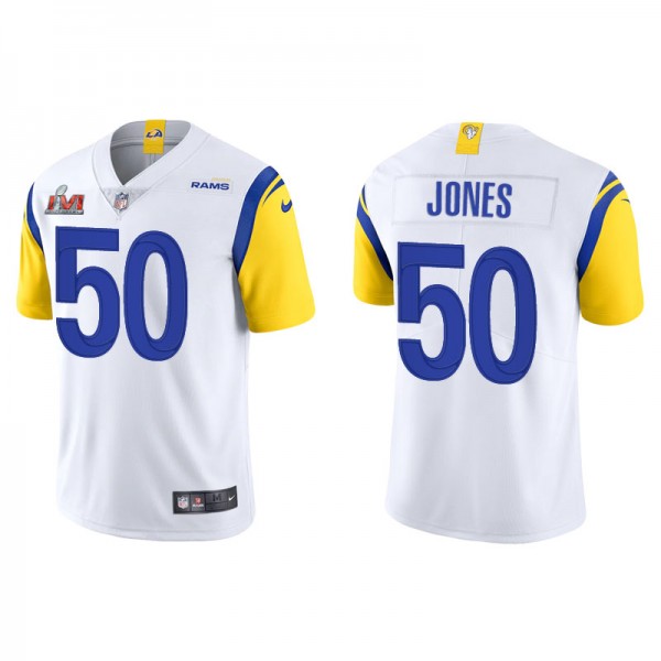 Men's Los Angeles Rams Ernest Jones White Super Bo...
