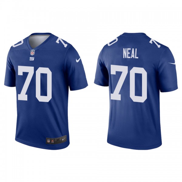 Men's New York Giants Evan Neal Royal 2022 NFL Dra...