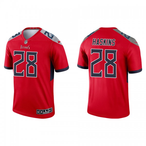 Men's Tennessee Titans Hassan Haskins Red Inverted Legend Jersey