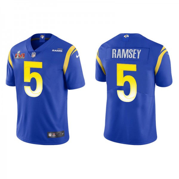 Men's Los Angeles Rams Jalen Ramsey Royal Super Bo...