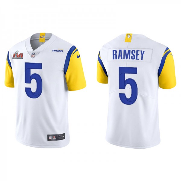 Men's Los Angeles Rams Jalen Ramsey White Super Bo...
