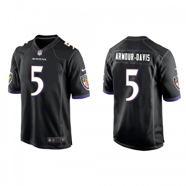 Men's Baltimore Ravens Jalyn Armour-Davis Black Ga...