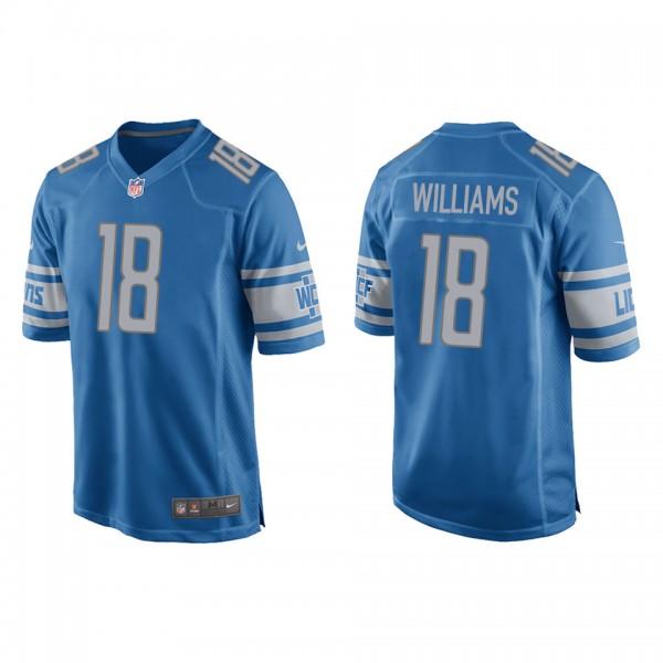 Men's Detroit Lions Jameson Williams Blue 2022 NFL...