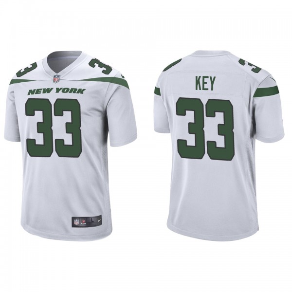 Men's Jaylen Key New York Jets White Game Jersey