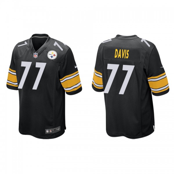 Men's Pittsburgh Steelers Jesse Davis Black Game J...