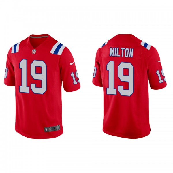 Men's Joe Milton New England Patriots Red Alternat...
