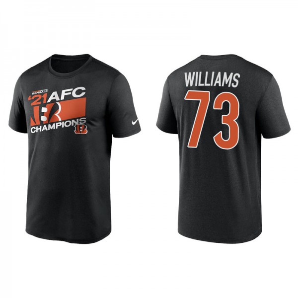 Men's Cincinnati Bengals Jonah Williams Black 2021 AFC Champions Iconic T-Shirt