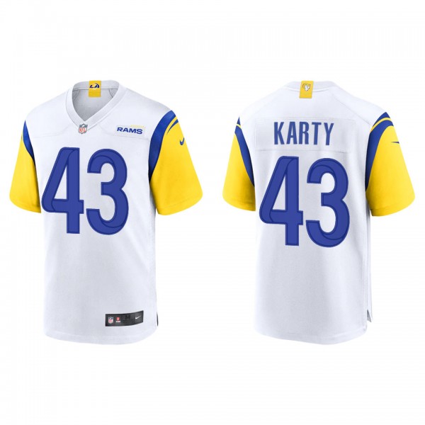 Men's Joshua Karty Los Angeles Rams White Alternat...