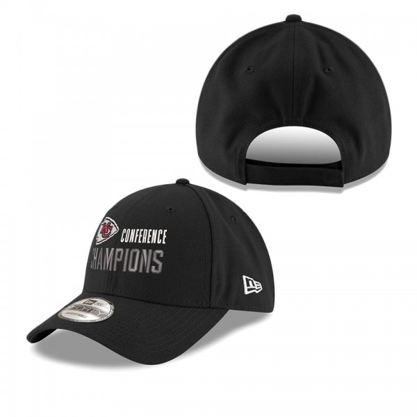 Men's Kansas City Chiefs Black 2022 AFC Champions Replica 9FORTY Adjustable Hat
