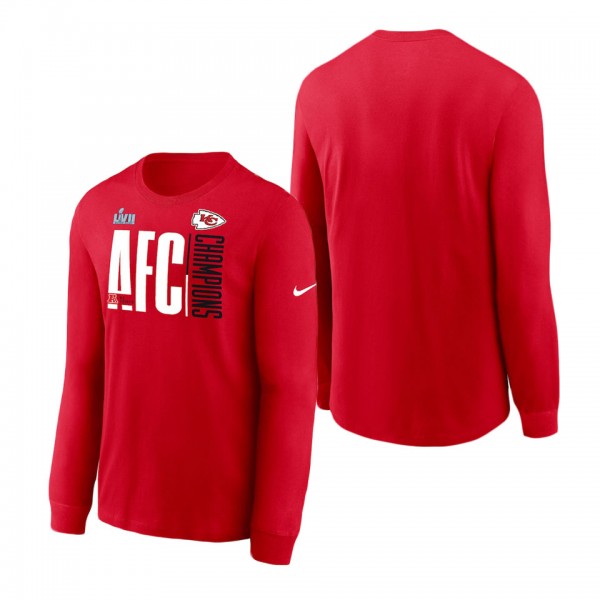Men's Kansas City Chiefs Nike Red 2022 AFC Champio...