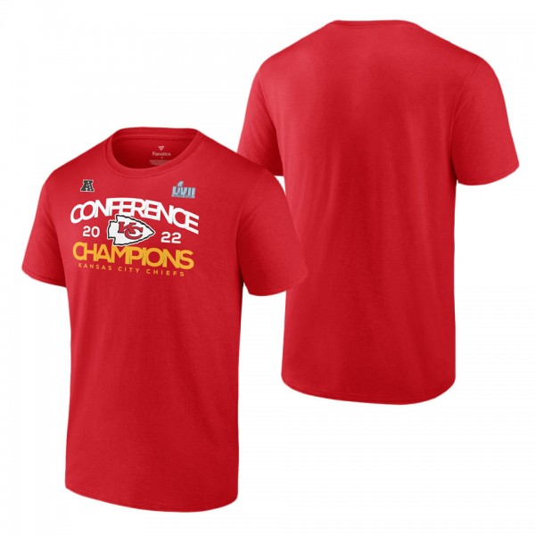 Men's Kansas City Chiefs Fanatics Branded Red 2022 AFC Champions Shadow Cast T-Shirt