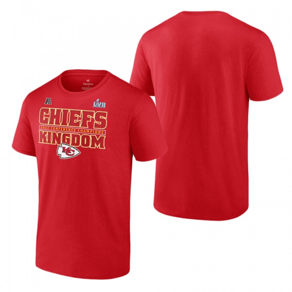 Men's Kansas City Chiefs Fanatics Branded Red 2022 AFC Champions Team Slogan T-Shirt