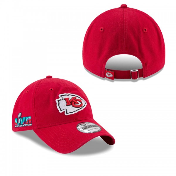 Men's Kansas City Chiefs Red Super Bowl LVII Side Patch 9TWENTY Adjustable Hat