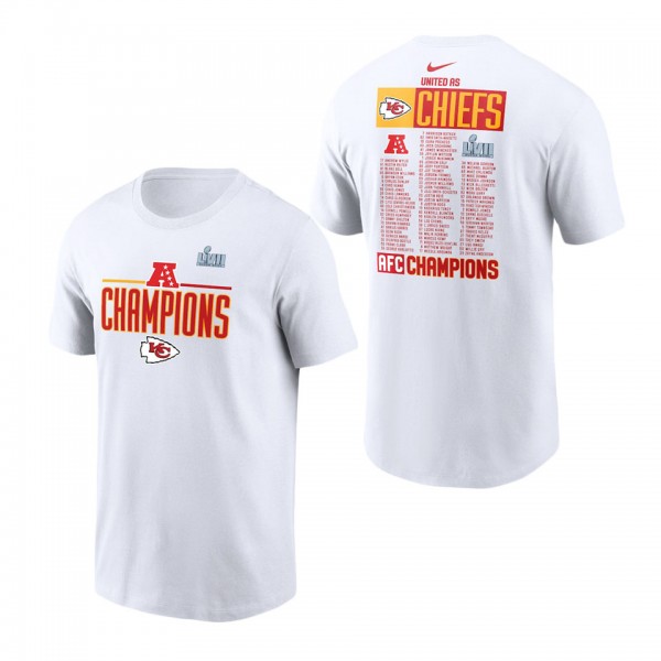 Men's Kansas City Chiefs Nike White 2022 AFC Champ...
