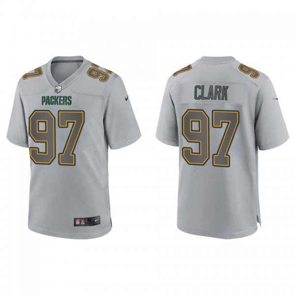 Men's Kenny Clark Green Bay Packers Gray Atmospher...