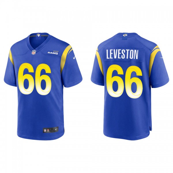 Men's KT Leveston Los Angeles Rams Royal Game Jers...