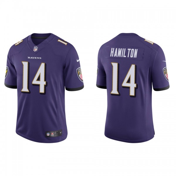 Men's Baltimore Ravens Kyle Hamilton Purple 2022 NFL Draft Vapor Limited Jersey