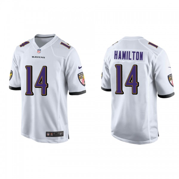Men's Baltimore Ravens Kyle Hamilton White 2022 NF...