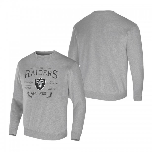 Men's Las Vegas Raiders NFL x Darius Rucker Collection by Fanatics Heather Gray Pullover Sweatshirt