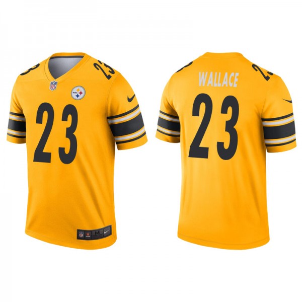 Men's Pittsburgh Steelers Levi Wallace Gold Invert...
