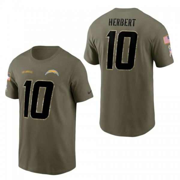 Men's Los Angeles Chargers Justin Herbert Olive 20...