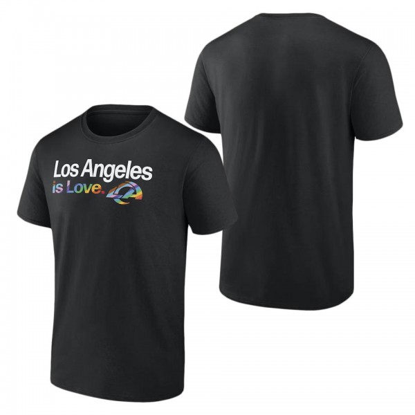Men's Los Angeles Rams Fanatics Branded Black City Pride Team T-Shirt