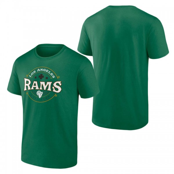 Men's Los Angeles Rams Fanatics Branded Kelly Green Lucky Team T-Shirt