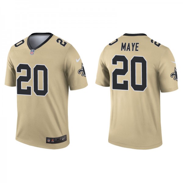 Men's New Orleans Saints Marcus Maye Gold Inverted...
