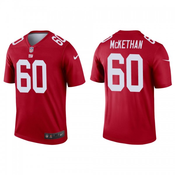 Men's New York Giants Marcus McKethan Red 2022 NFL...