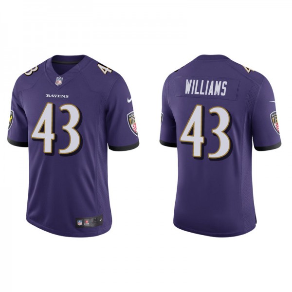 Men's Baltimore Ravens Marcus Williams Purple Vapo...