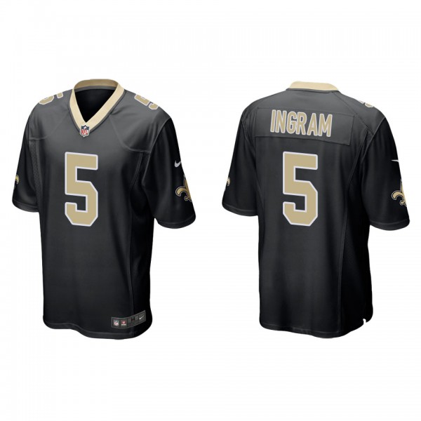 Men's New Orleans Saints Mark Ingram Black Game Je...