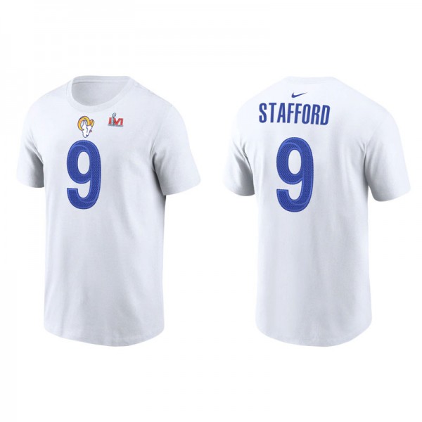 Men's Los Angeles Rams Matthew Stafford White Supe...