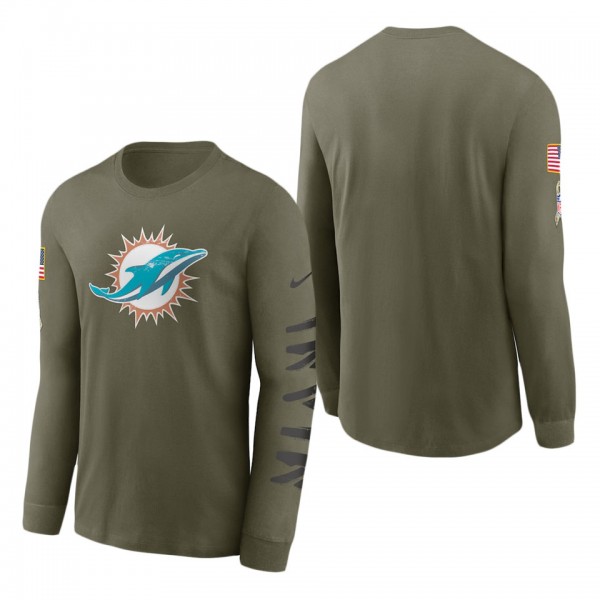 Men's Miami Dolphins Olive 2022 Salute To Service ...
