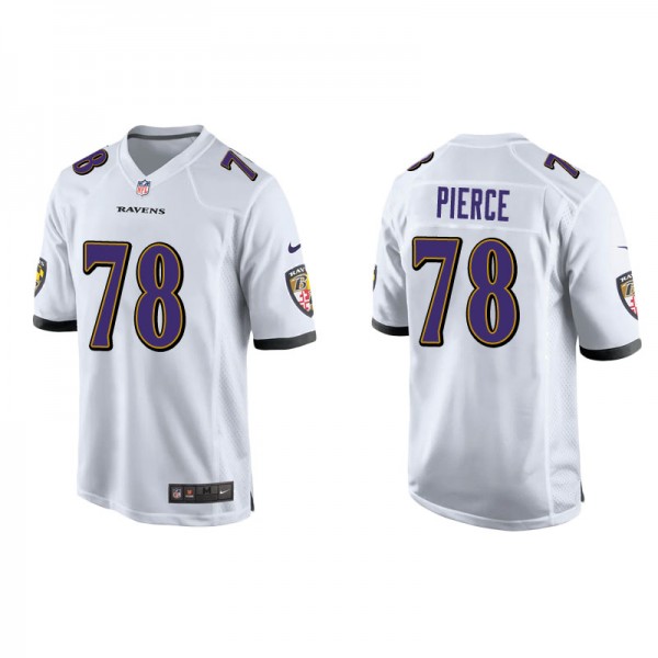Men's Baltimore Ravens Michael Pierce White Game J...