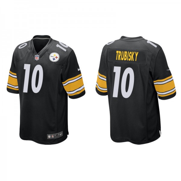 Men's Pittsburgh Steelers Mitchell Trubisky Black Game Jersey