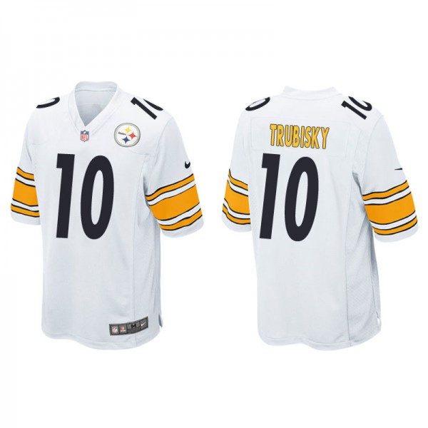 Men's Pittsburgh Steelers Mitchell Trubisky White Game Jersey