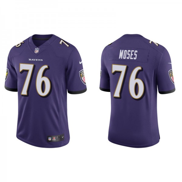 Men's Baltimore Ravens Morgan Moses Purple Vapor L...