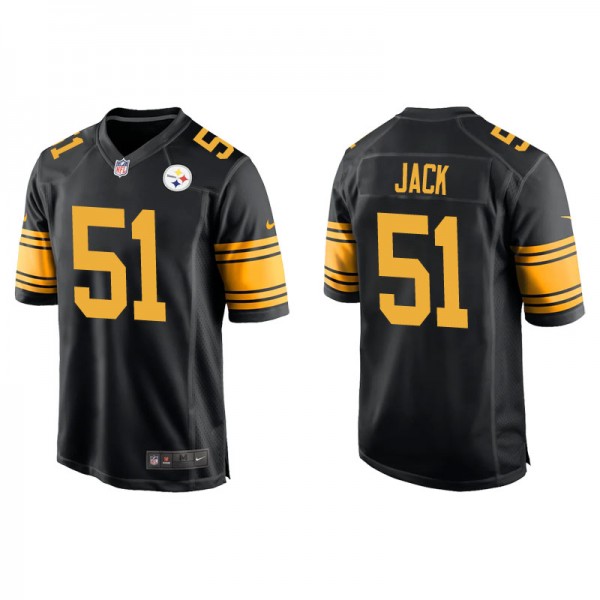 Men's Pittsburgh Steelers Myles Jack Black Alternate Game Jersey