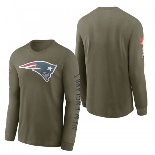 Men's New England Patriots Olive 2022 Salute To Se...