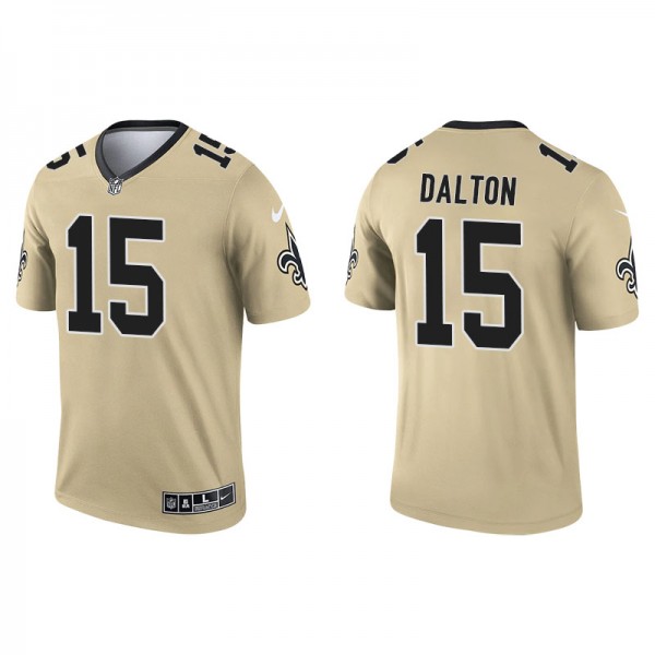 Men's Andy Dalton New Orleans Saints Gold Inverted...