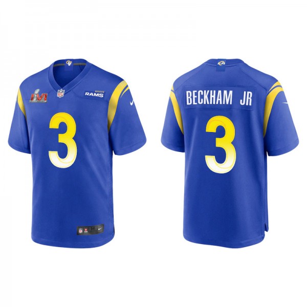 Men's Los Angeles Rams Odell Beckham Jr. Royal Super Bowl LVI Game Jersey