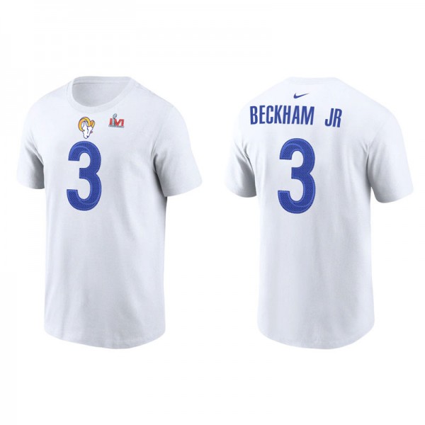 Men's Los Angeles Rams Odell Beckham Jr. White Sup...
