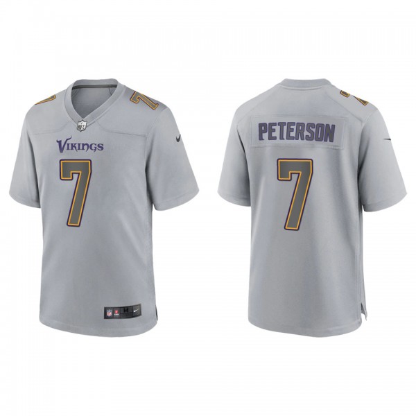 Men's Patrick Peterson Minnesota Vikings Gray Atmosphere Fashion Game Jersey