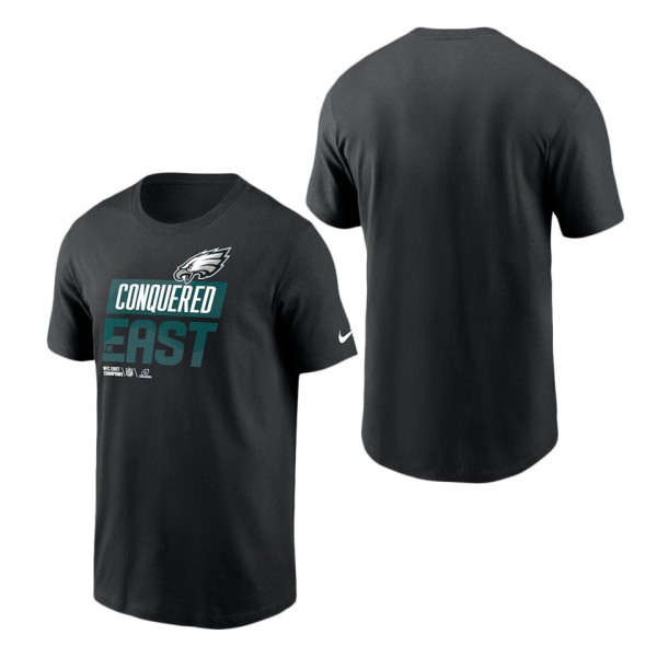 Men's Philadelphia Eagles Nike Black 2022 NFC East Division Champions Locker Room Trophy Collection T-Shirt