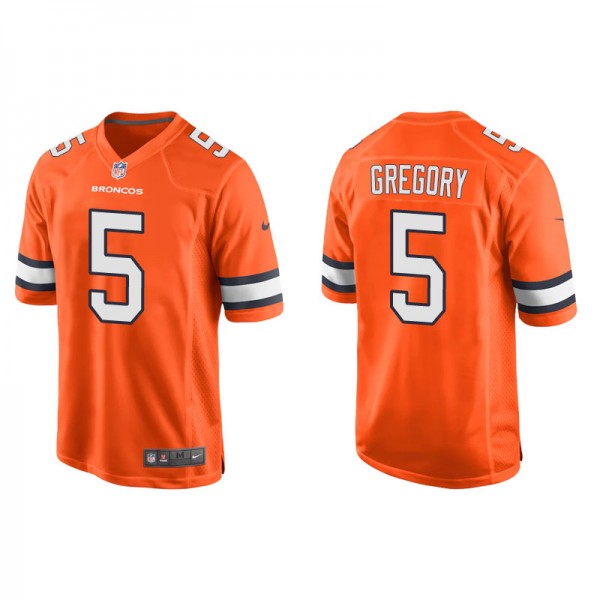 Men's Denver Broncos Randy Gregory Orange Alternat...