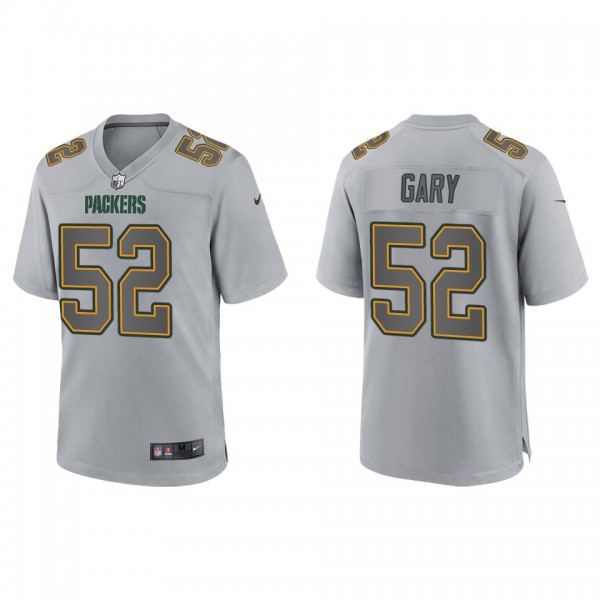 Men's Rashan Gary Green Bay Packers Gray Atmospher...